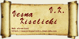 Vesna Kiselički vizit kartica